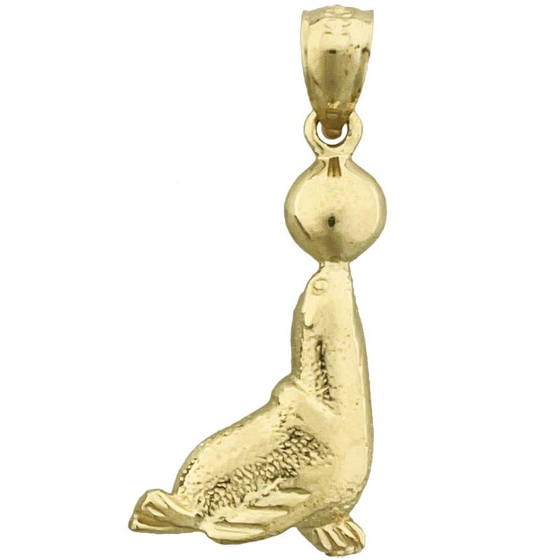 14K Gold Sea Lion Charm