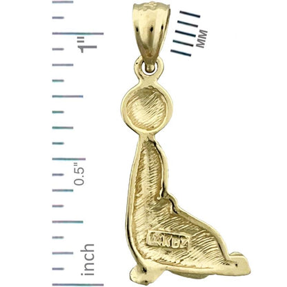 14K Gold Sea Lion Charm