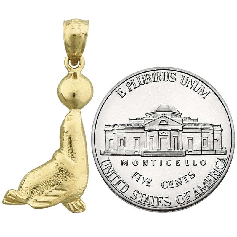 14K Gold Sea Lion Charm