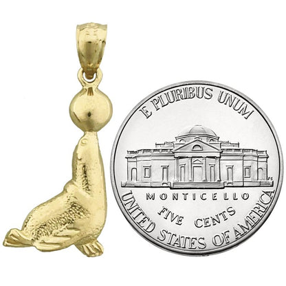 14K Gold Sea Lion Charm