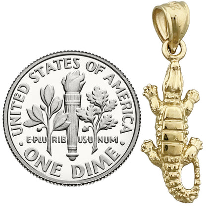 14K Gold Gator Charm