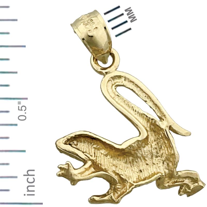 14K Gold Gecko Charm
