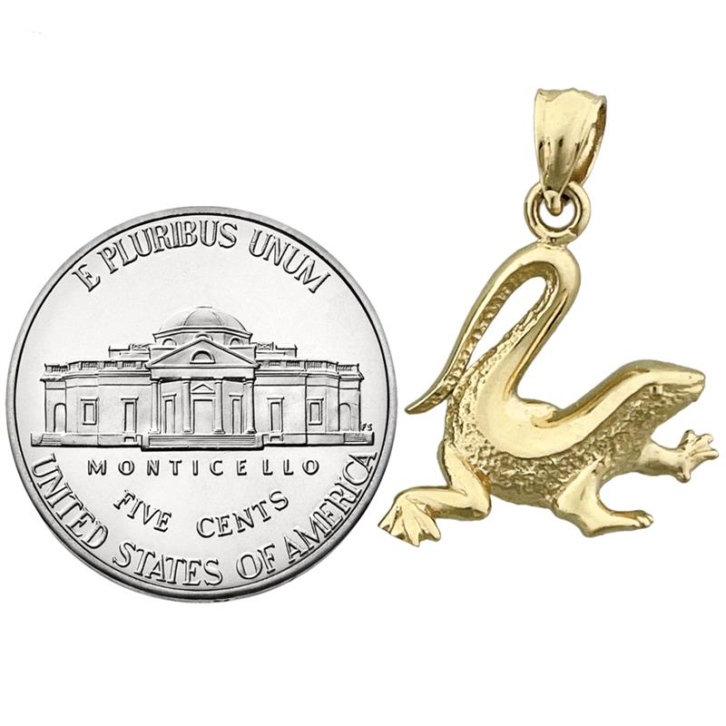 14K Gold Gecko Charm