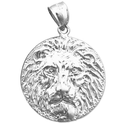 14K Gold Lion Head Medallion