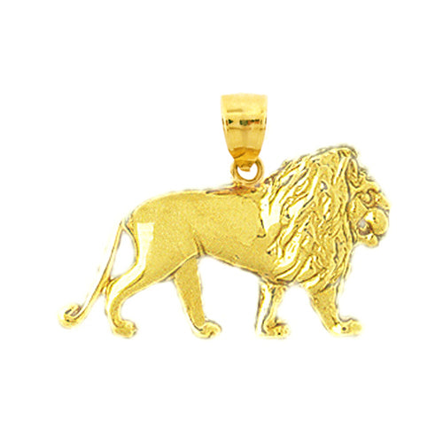 14K Gold Lion Charm