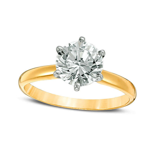 1.50 CT. Certified Natural Clarity Enhanced Diamond Solitaire Engagement Ring in Solid 14K Gold (I/I2)
