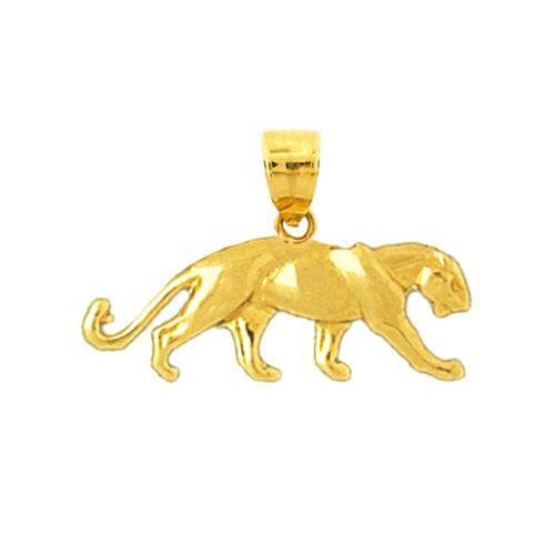14K Gold Mountain Lion Charm