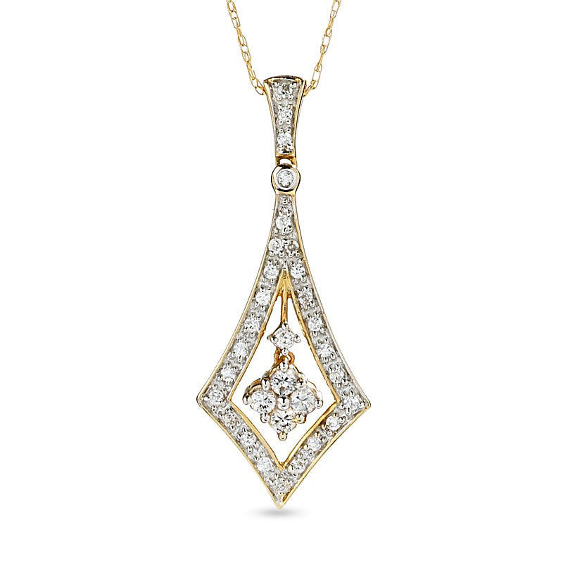 0.25 CT. T.W. Natural Diamond Fashion Pendant in 10K Yellow Gold