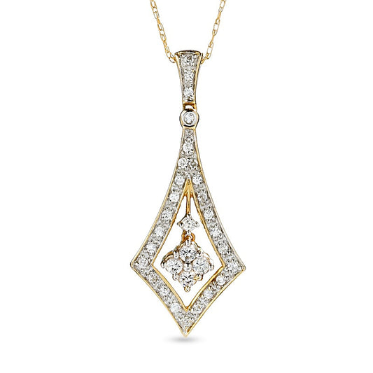 0.25 CT. T.W. Natural Diamond Fashion Pendant in 10K Yellow Gold