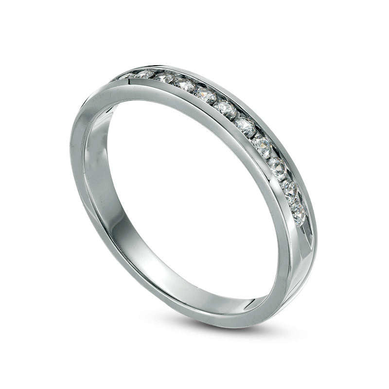 0.25 CT. T.W. Natural Diamond Channel Band in Solid 14K White Gold