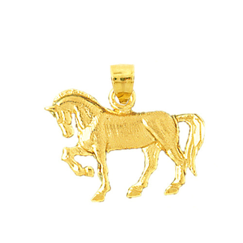 14K Gold 20MM Horse Mini Charm