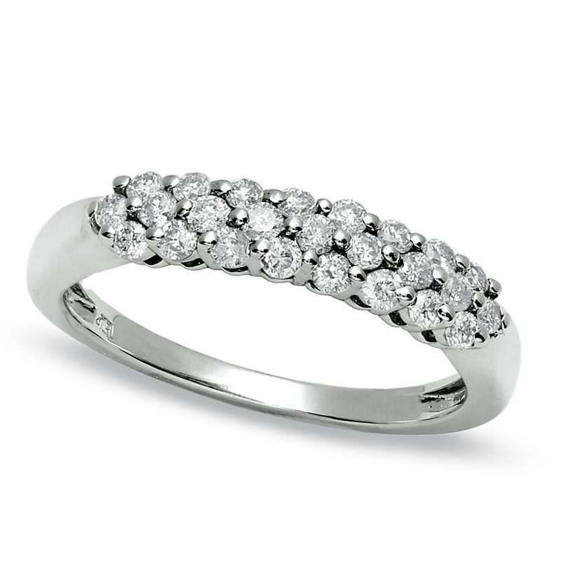 0.50 CT. T.W. Natural Diamond Anniversary Band in Solid 14K White Gold