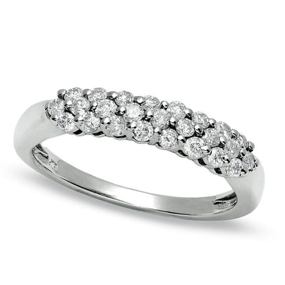 0.50 CT. T.W. Natural Diamond Anniversary Band in Solid 14K White Gold