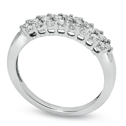 0.50 CT. T.W. Natural Diamond Anniversary Band in Solid 14K White Gold