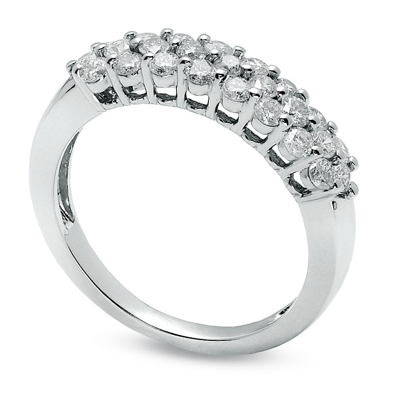 0.75 CT. T.W. Natural Diamond Anniversary Band in Solid 14K White Gold