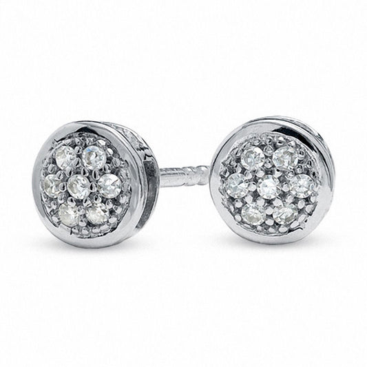 0.05 CT. T.W. Round Cluster Stud Earrings in 10K White Gold