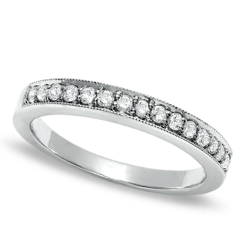 0.25 CT. T.W. Natural Diamond Stackable Band in Solid 14K White Gold