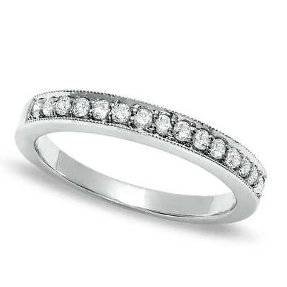 0.25 CT. T.W. Natural Diamond Stackable Band in Solid 14K White Gold