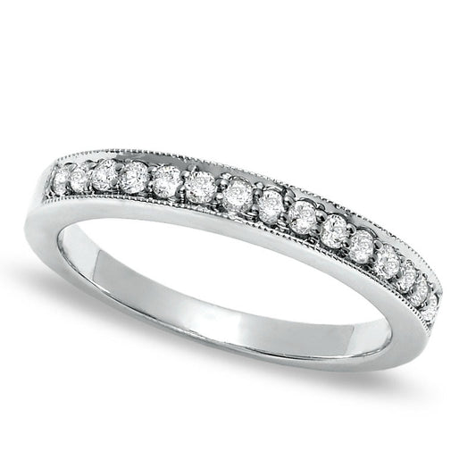0.25 CT. T.W. Natural Diamond Stackable Band in Solid 14K White Gold