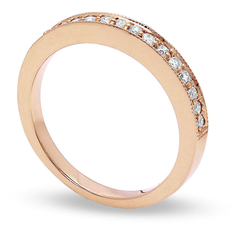 0.25 CT. T.W. Natural Diamond Stackable Band in Solid 14K Rose Gold