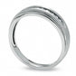 Men's 0.10 CT. T.W. Natural Diamond Comfort Fit Wedding Band in Solid 10K White Gold