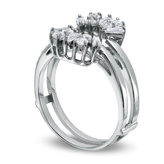 0.50 CT. T.W. Natural Clarity Enhanced Diamond Solitaire Ring Enhancer in Solid 14K White Gold