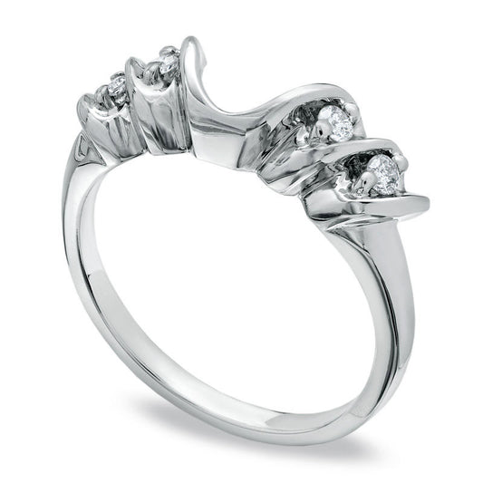 0.10 CT. T.W. Natural Clarity Enhanced Diamond Solitaire Enhancer in Solid 14K White Gold