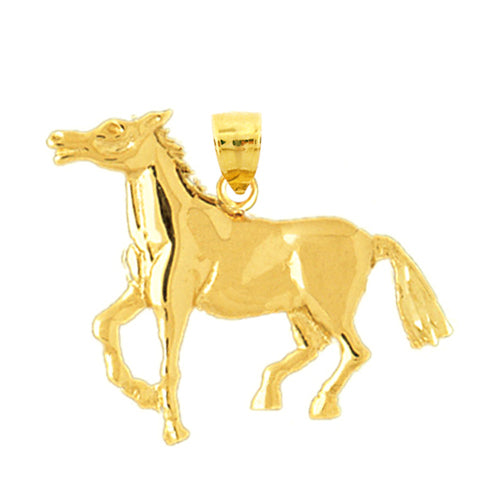 14K Gold Horse Pendant