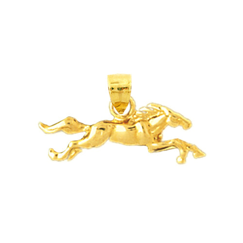 14K Gold Wild Horse Charm