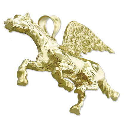 14K Gold 44MM Pegasus Pendant