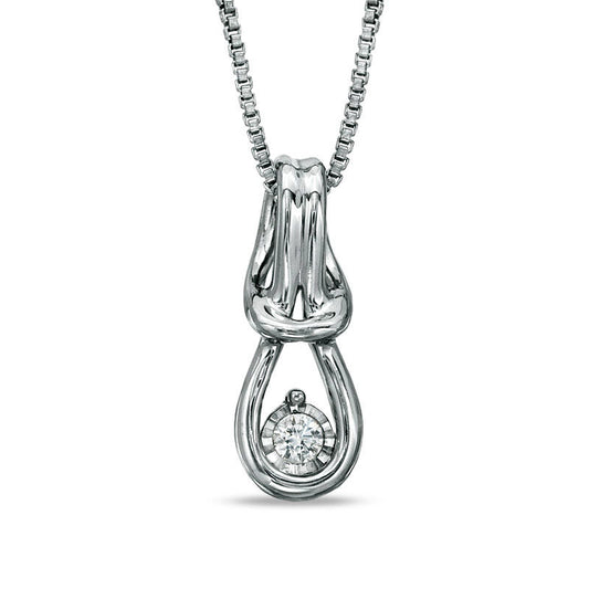 0.1 CT. Everlon™ Natural Diamond Pendant in Sterling Silver