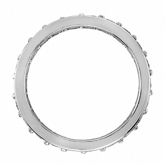 1.0 CT. T.W. Certified Natural Diamond Eternity Wedding Band in Solid 14K White Gold