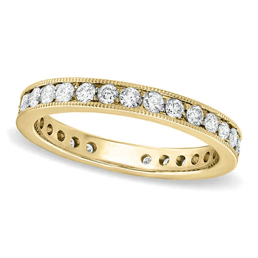 0.50 CT. T.W. Certified Natural Diamond Eternity Wedding Band in Solid 18K Gold (G/SI2)