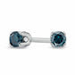 0.1 CT. T.W. Enhanced Blue Diamond Solitaire Stud Earrings in 14K White Gold