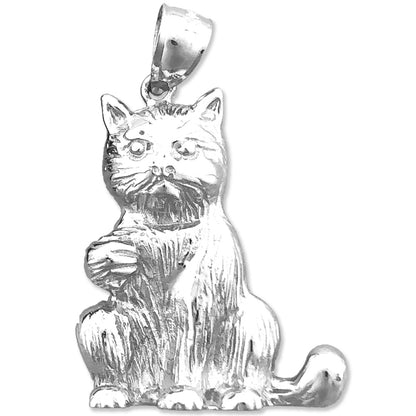 14K Gold Sitting Cat Pendant