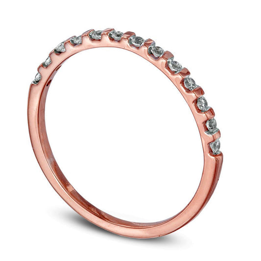 0.13 CT. T.W. Natural Diamond Anniversary Band in Solid 10K Rose Gold