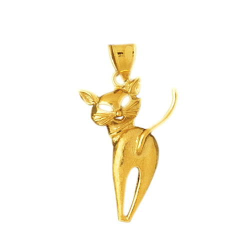 14K Gold Siamese Cat Charm