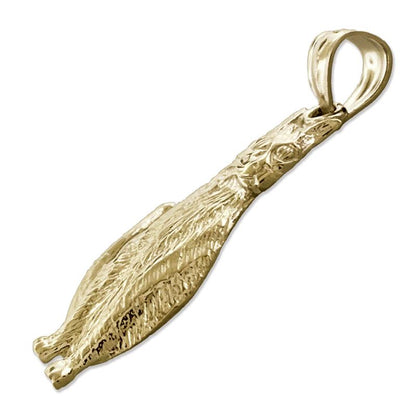 14K Gold Cat Pendant