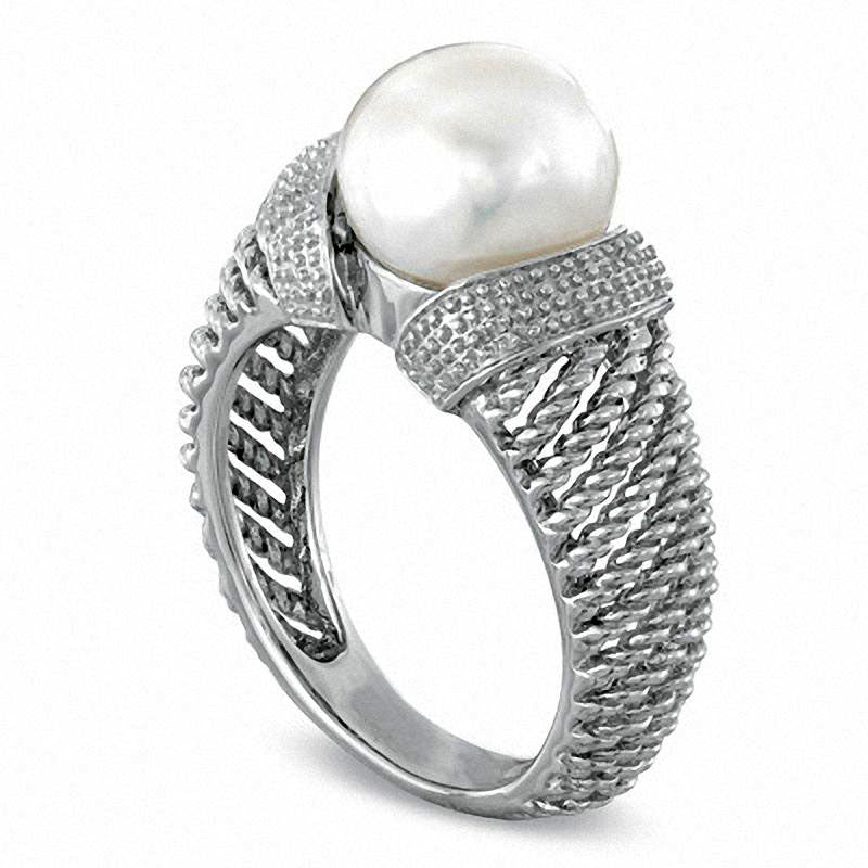 9.0 - 9.5mm Cultured Freshwater Pearl Ring in Sterling Silver