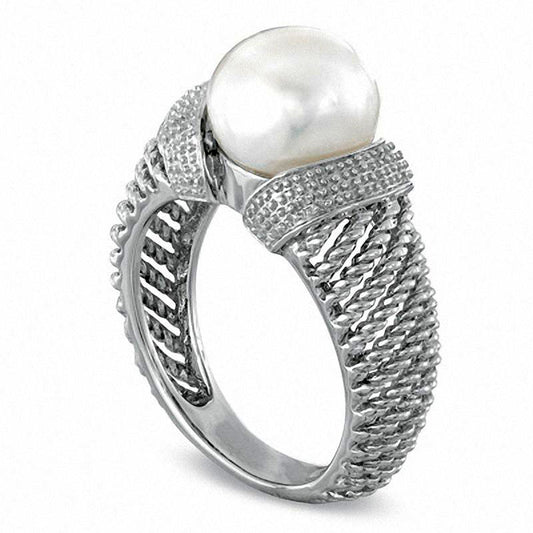 9.0 - 9.5mm Cultured Freshwater Pearl Ring in Sterling Silver