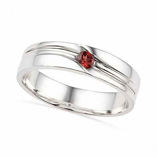 Garnet Ring in Sterling Silver