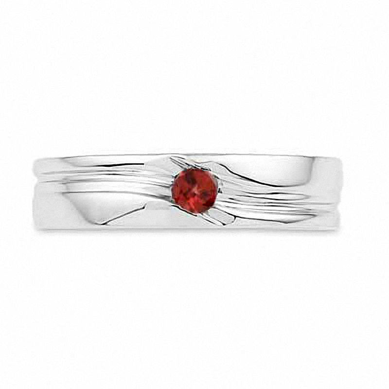 Garnet Ring in Sterling Silver