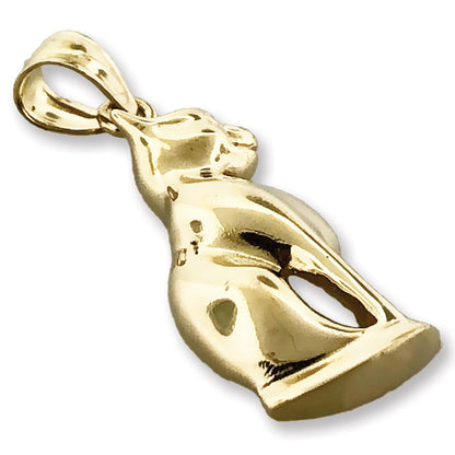 14K Gold Ancient Egyptian Cat Pendant