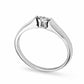0.05 CT. Natural Clarity Enhanced Diamond Solitaire Promise Ring in Solid 10K White Gold