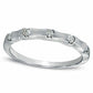 0.10 CT. T.W. Natural Diamond Five Stone Anniversary Band in Solid 10K White Gold
