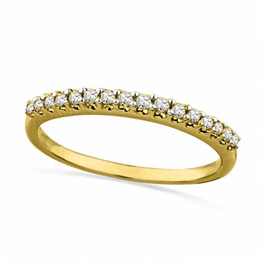 0.20 CT. T.W. Natural Diamond Anniversary Band in Solid 10K Yellow Gold