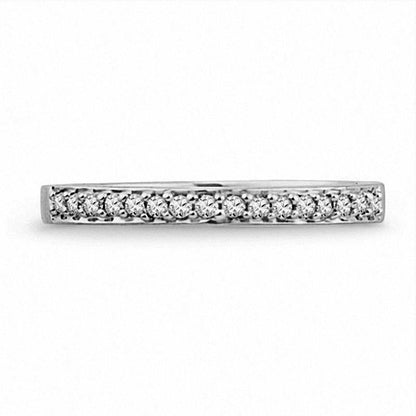 0.10 CT. T.W. Natural Diamond Wedding Band in Solid 10K White Gold
