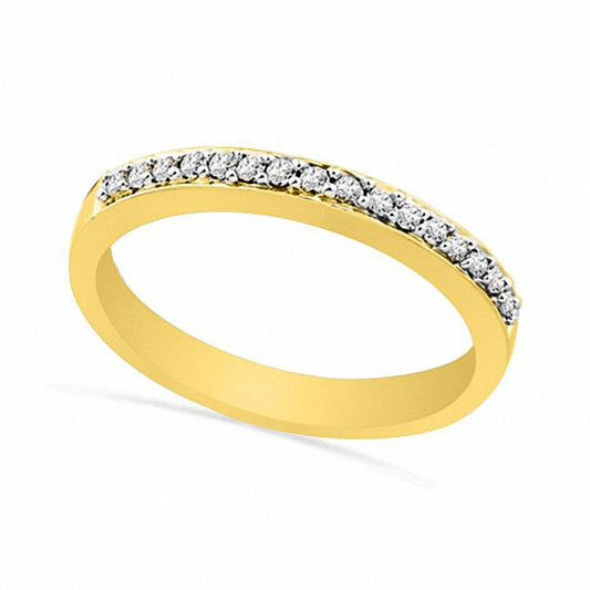 0.10 CT. T.W. Natural Diamond Wedding Band in Solid 10K Yellow Gold