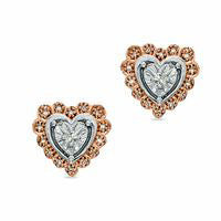 0.17 CT. T.W. Diamond Heart Stud Earrings in Sterling Silver