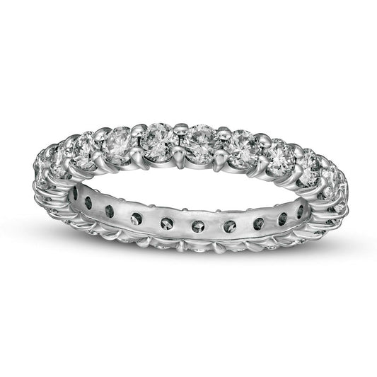 2.0 CT. T.W. Natural Diamond Eternity Wedding Band in Solid 14K White Gold (I/I1)